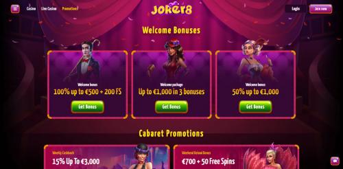 Joker8 Casino Screenshot
