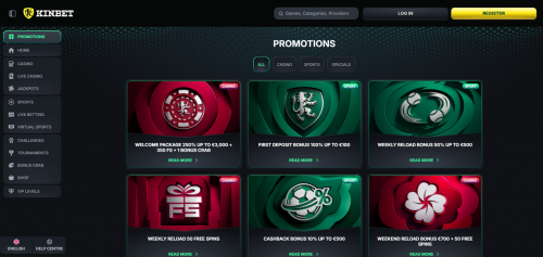 Kinbet Casino Screenshot