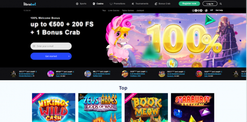 LibraBet Casino Screenshot