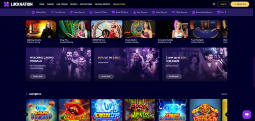 LuckNation Casino Screenshot