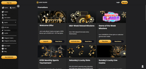 Lucky Block Casino Screenshot