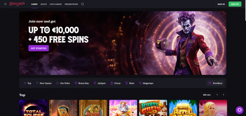 LuckyCircus Casino Screenshot