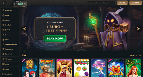 Lucky HeroesCasino Screenshot