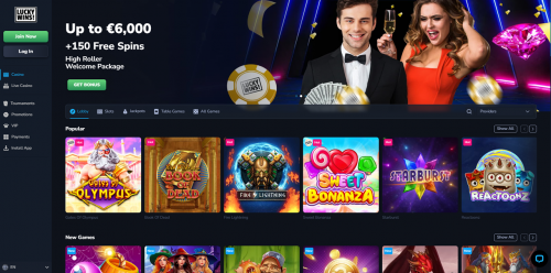 LuckyWins Casino Screenshot
