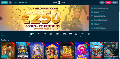 Platin Casino Screenshot