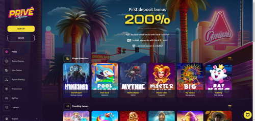 PriveCasino Screenshot