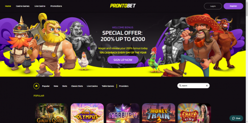 ProntoBet Casino Screenshot