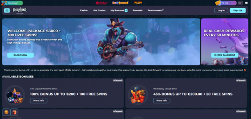 RockstarWin Casino Screenshot