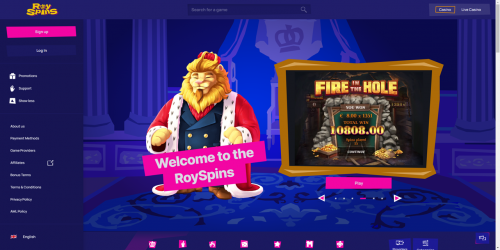 RoySpins Screenshot