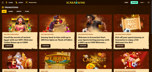 Scarabet Casino Screenshot