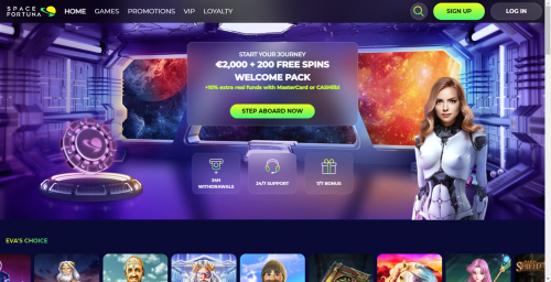 SpaceFortuna Casino Screenshot