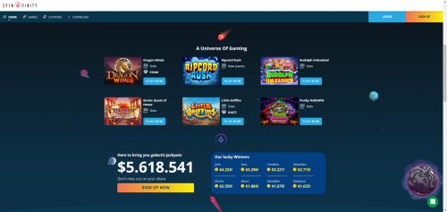 Spinfinity Casino Screenshot