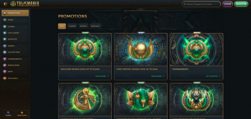 Talismania Casino Screenshot