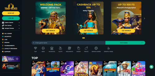 TombRiches Casino Screenshot