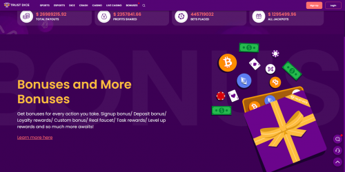 Trust Dice Casino Screenshot