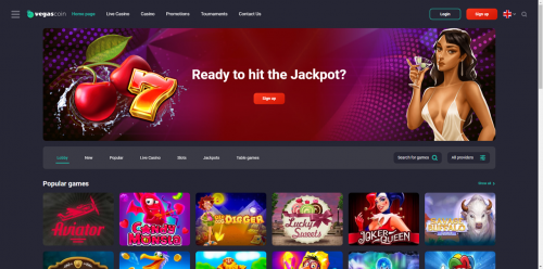 VegasCoin Casino Screenshot