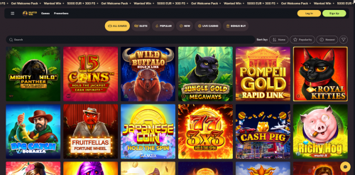 WantedWin Casino Screenshot