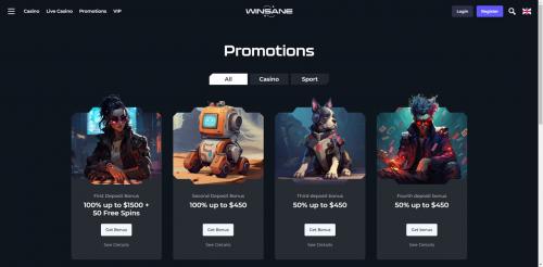 Winsane Casino Screenshot