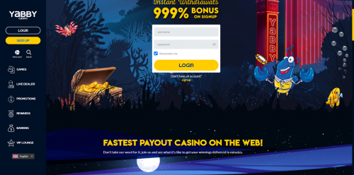 Yabby Casino Screenshot